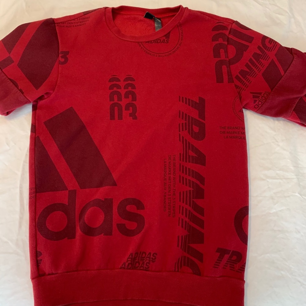 Red adidas crewneck